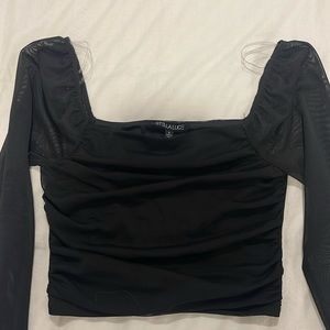 Stella Luce sheer gathered top